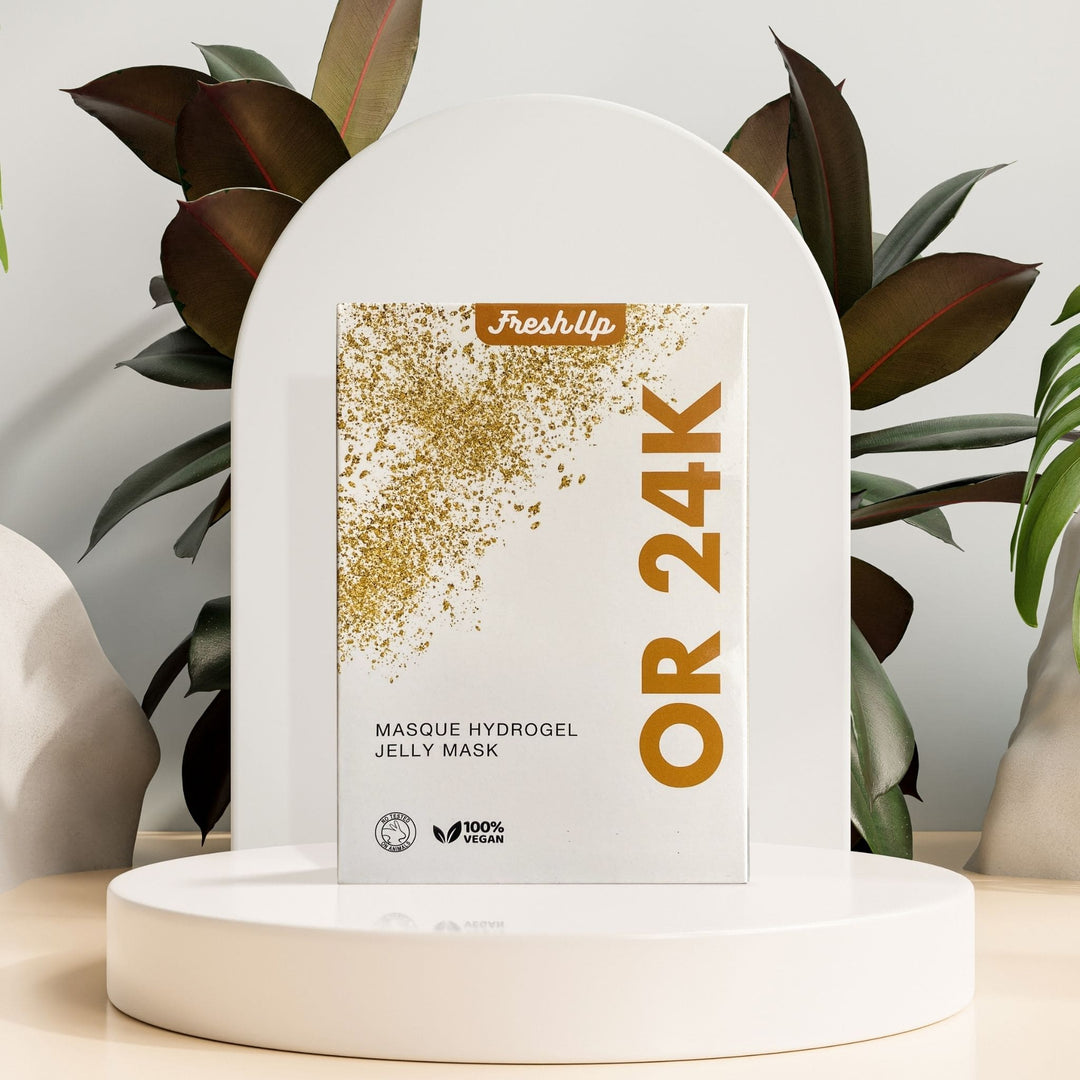 24K Gold Jelly Mask by FreshUp Professional for at-home skincare treatment.