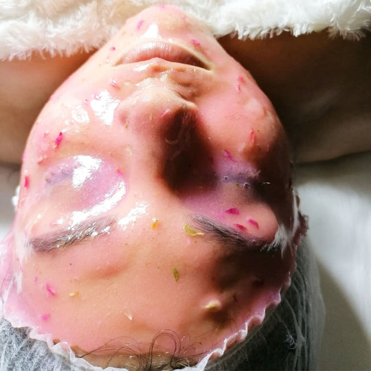 FreshUp Professional Facial Jelly Mask with Rose Petals, showcasing professional skincare product for rejuvenating and refreshing